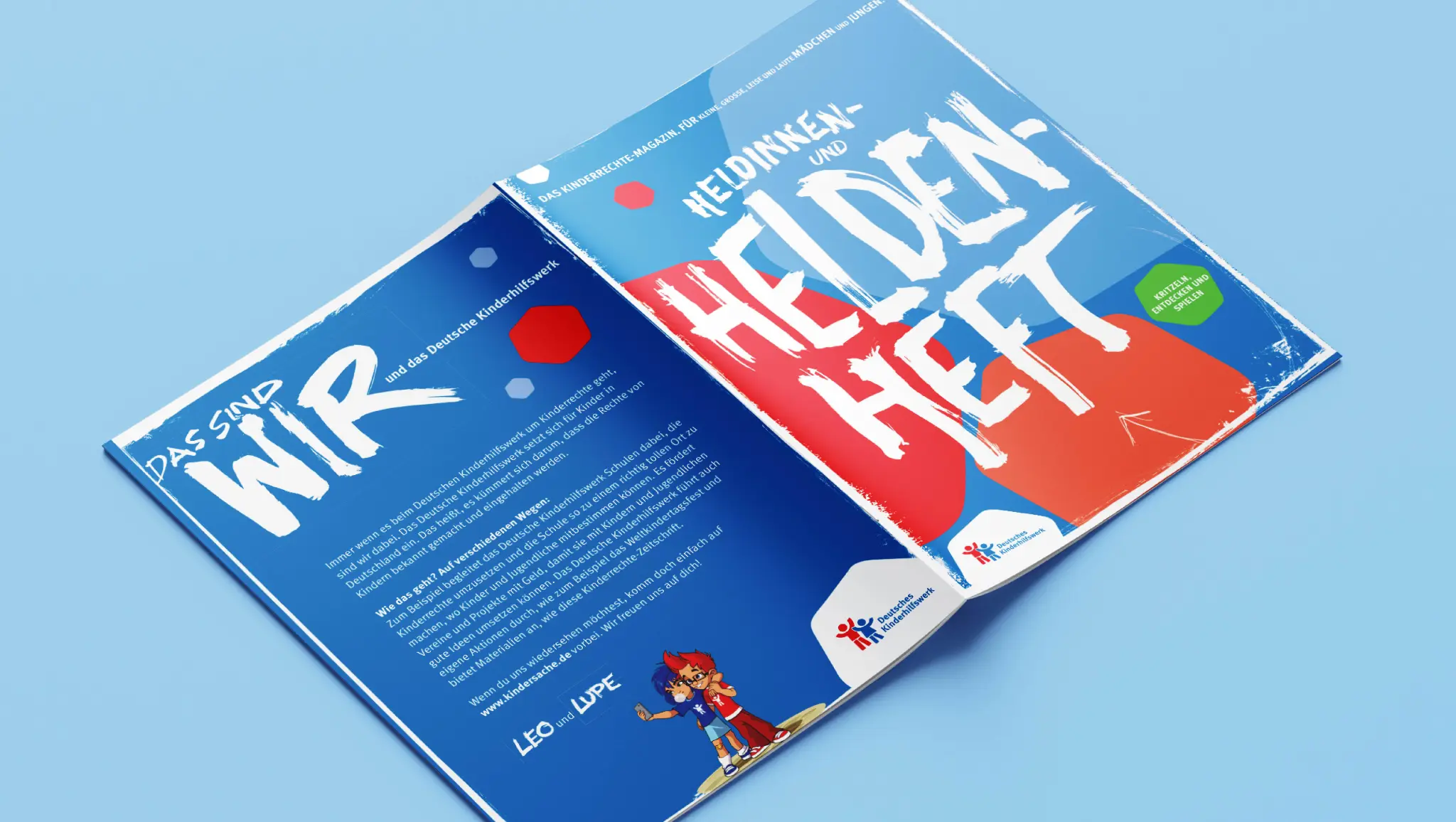 Header Bild Deutsches Kinderhilfswerk, Heldenheft